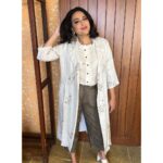 Swara Bhaskar Instagram - Off to the 40th anniversary celebration of @theweek_magazine on #womensday in.. Outfit: @cord.in Earrings: @apalabysumitofficial . Styled by : @dibzoo Make up: @devikajodhani Hair: @stylistsony