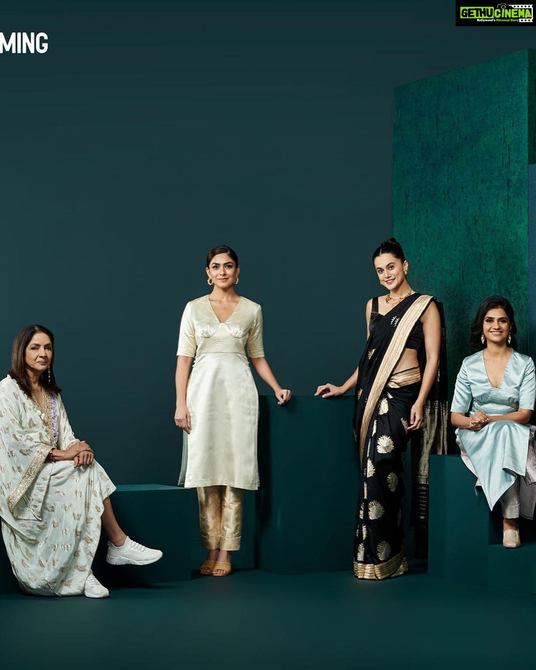 Taapsee Pannu Instagram - Stories that echo truth always deserve to be told out loud. I’m proud to have been a part of driving this change and today we celebrate all the women who make it possible! #HerKahaaniHaiZaruri @netflix_in @mrunalthakur @neena_gupta @amrutasubhash