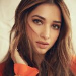 Tamannaah Instagram - Orange is not the new black it’s just bloody orange 🍊 Suit : @aak.ch Jewellery : @radhikaagrawalstudio Styling : @sanamratansi Assisted by : @rajasidatar Hair : @tinamukharjee Makeup : @billymanik81 Photographed by : @kadamajay