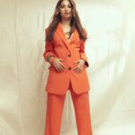 Tamannaah Instagram - Orange is not the new black it’s just bloody orange 🍊 Suit : @aak.ch Jewellery : @radhikaagrawalstudio Styling : @sanamratansi Assisted by : @rajasidatar Hair : @tinamukharjee Makeup : @billymanik81 Photographed by : @kadamajay