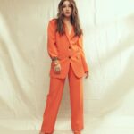 Tamannaah Instagram - Orange is not the new black it’s just bloody orange 🍊 Suit : @aak.ch Jewellery : @radhikaagrawalstudio Styling : @sanamratansi Assisted by : @rajasidatar Hair : @tinamukharjee Makeup : @billymanik81 Photographed by : @kadamajay