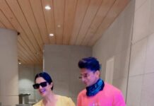 Yuvika Chaudhary Instagram - @princenarula #reelitfeelit outfit @bombaycloset #airportdiaries