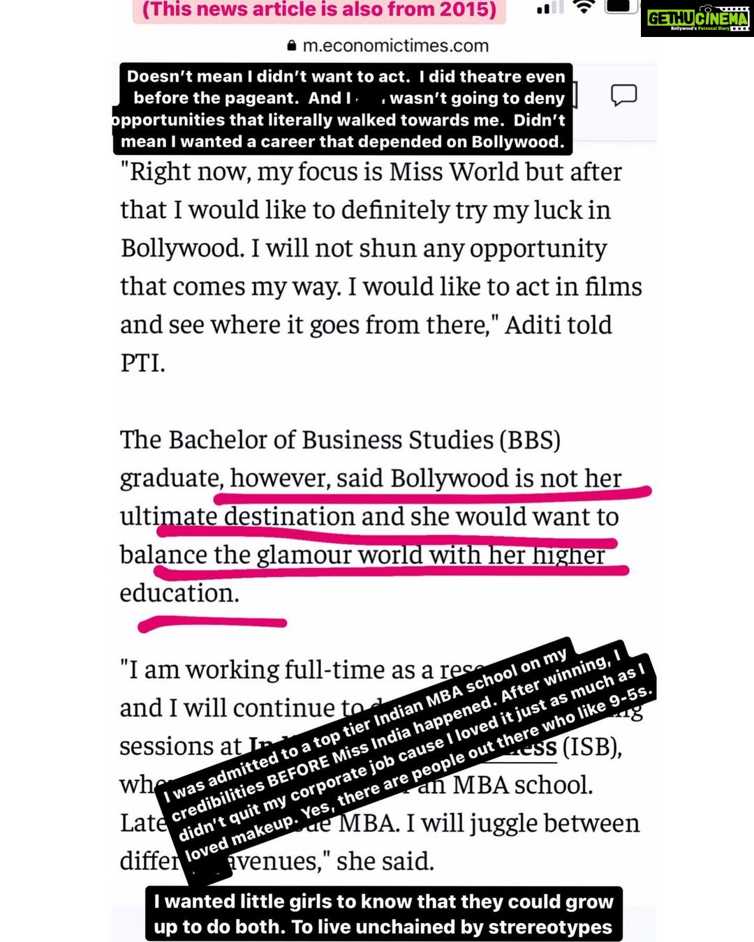 Aditi Arya Instagram - Some context from 2015. Even some of my friends have forgotten the underpinnings of my recent decisions. Since there have been so many curious “what’s and why’s” about my present life, here’s some background. I might do an AMA if any questions remain. Also, learning is important not for the sake of societal expectations but for doing better with the voice society gave you. Also note, ISB was and continues to remain a brilliant institution that I’d have loved to go back to. I just needed my Yale program for something very specific I’m doing in USA. Absolute respect to both these schools for having put their faith in me at different stages of my life, almost a decade apart. Yale School of Management