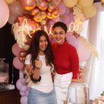 Aishwarya Arjun Instagram - Hope you had a good birthday Anjuuuu 🍓Lots and lots of love 💋🎊 @anj204 @arjunsarjaa