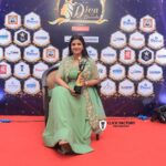 Aishwarya Rajesh Instagram - Thank u @dodawards2022 for making it very special and memorable for bringing my mom @nagamani8569 and my brother @iam_manikanta_rajesh to present d award#Divaofthedecade award 😍 Will cherish this moment forever ❤️ 🙏 @lishachinnu @cirkleprandevents Make up @ananthmakeup Hairstyle @kanagakumarhairsty Outfit @label_afeera