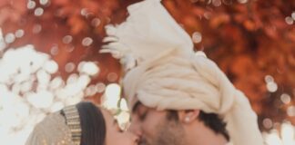 Alia Bhatt Instagram - Today, surrounded by our family and friends, at home … in our favourite spot - the balcony we’ve spent the last 5 years of our relationship - we got married. With so much already behind us, we can’t wait to build more memories together … memories that are full of love, laughter, comfortable silences, movie nights, silly fights, wine delights and Chinese bites. Thank you for all the love and light during this very momentous time in our lives. It has made this moment all the more special. Love, Ranbir and Alia ✨♥️♾