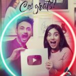 Amrita Rao Instagram - A few months back, we had No Idea that We Shall be Holding this So Soon… This One Goes Out to Each and Every Soul who Connected with Us… Who pressed the Subscribe Button… Who Believe in Love 🥰 Our Eyes are Set on 1 Million Subscribers Next & we know that “Love Will Find a Way” #spreadlove #coupleofthings