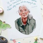 Amy Jackson Instagram – Happy 88th Birthday to one of my biggest inspirations #JaneGoodall 
‘Be yourself, be vocal, be a collaborator and be the change 💚’ 
Thankyou for dedicating your life to animals and Mother Earth… the world’s a better place because of you!!