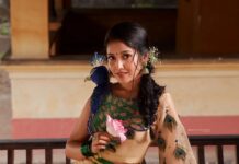 Anikha Instagram - വിഷു 💛 @arun_payyadimeethal @megz2108 @alkas_bridal @nashash_makeover