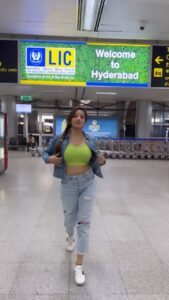 Antara Biswas Instagram - Touchdown #hydrerabad … To All the Guesses in my story … here am I ❤️… #morning #reel #airport #diaries #travel #event #tonight #excited