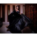 Aparna Das Instagram - .🖤✨🖤. . “A girl should be two things..classy and fabulous!” - Coco Chanel . . Jet black voluminous gown with contrast handwork on the sleeve straps in blood red and olive tones.This simple gown with minimal embroidery proves once again that, “Less is definitely more!!” Drop a message or watsapp on 9207675346/8848874044 for queries and orders. Muse : @aparna.das1 Photography : @anoopupaasana_photography Makeup&hair : @sajithandsujith Outfit&styling : @rutwva_insta