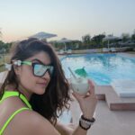 Archana Instagram - #neon #girl #always Even if you can't swim get into the water .. it refreshes you in more ways than u will know ... :) #waterbaby #pool #divein WelcomHeritage Cheetahgarh Resort & Spa