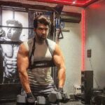 Arun Vijay Instagram – Arms day at my #warhorse den!!💪🏽 Had to push myself to workout last night after a strenuous day at work!!💥 #noexcuses #nightworkout #AV #transformation