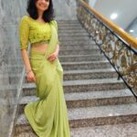 Ashwathy Warrier Instagram - Wore this gorgeous green saree recently for an evening reception party and I absolutely loved it! Styled by my one and only @mehndi_jashnani Saree designed by @sruthikannath22 Thank you for this amazing custom made saree with beautiful & intricately designed blouse. It was such a satisfying experience wearing a saree after ages.The joy of wearing Indian clothes😍 Thank you both for the beautiful outfit 💕 #greensaree #blouse #reception #partywear #partysaree #designersarees #deaignerblouse #green #actor #model #indianwear #india #uk #london #diamonds #styling #elegant #beautiful #photoshoot #beautiful