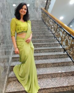 Ashwathy Warrier Instagram - Wore this gorgeous green saree recently for an evening reception party and I absolutely loved it! 

Styled by my one and only @mehndi_jashnani 

Saree designed by @sruthikannath22 
Thank you for this amazing custom made saree with beautiful & intricately designed blouse. 

It was such a satisfying experience wearing a saree after ages.The joy of wearing Indian clothes😍

Thank you both for the beautiful outfit 💕

#greensaree #blouse #reception #partywear #partysaree #designersarees #deaignerblouse #green #actor #model #indianwear #india #uk #london #diamonds #styling #elegant #beautiful #photoshoot #beautiful
