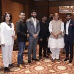 Charmy Kaur Instagram - Team #JGM meets honourable Defence minister of India ,Shri @rajnathsinghbjp ji at Delhi Last evening !! @thedeverakonda #PuriJagannadh @puriconnects #RamuRaoJupally #SrikaraStudios @vish_666