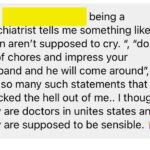 Chinmayi Instagram – Just a thing here – someone who is a psychiatrist doesn’t mean they ll be non-toxic or non-patriarchal.

Education doesn’t change the inbred gender roles that many are raised by. Which is why choosing your counsellor is extremely important. I have known one thing – if a doc name-drops about who comes to them and describes their illness to you – kindly avoid them. Discussing a case for awareness without revealing IDs is different from naming who the patient is and what was done to them.

I don’t know how many know this – One Dr Aravindha Raj came on @clubhouse and harassed the hell out of me saying he is going to reveal my medical records (which he had no access to). Thing is he was piss drunk. I made a video on it which is on my Youtube Channel. The next day some dipshit seems to have given this random abusive stranger my number and my mother’s number and he called and yelled that I better accept his apology. The whined and cried about how I am taking ‘revenge’ on him. 

Such people being in the med profession are like a stain. It’s sad but like in every profession there are blots that shake trust.

Gynaecs that body shame women, psychiatrists that are patriarchal- nothing is new in this country.