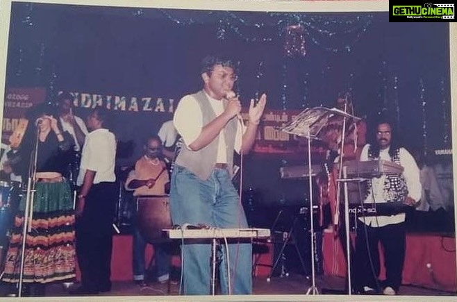 D. Imman - 12K Likes - A Nostalgic pic!
During my school times!
Where artistic performance give that high to any musician!
Ever grateful!
(Late Music Director Aadithyan on the right)
PC:- Mr.Bosco (Andimazhai Orchestra)
Praise God!