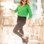 Dhivyadharshini Instagram - 8 is my birth number so 8 photos Chuma casual ah 💚 #ddneelakandan #dhivyadharshini #fashion #travel #cottonshirt #linenshirt #greenshoes #aldoshoes Chennai, India