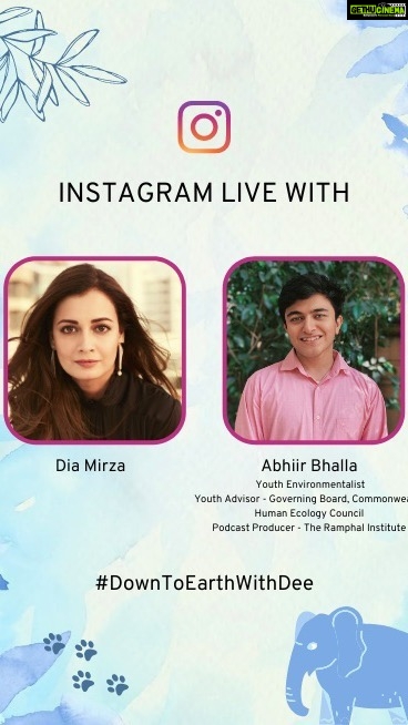 Dia Mirza Instagram - Down to Earth with Abhiir 🌳🌏🐯🦋 @abhiir_bhalla An active youth environmentalist at a global level, Abhiir has been working in the field of environmental conservation for over 8 years. Identified by the BBC World News as amongst the foremost youth environmentalists in 2020, Abhiir and his work have been featured prominently in the national and international media. As an sustainability consultant, his work focuses on air pollution and waste segregation, and he is currently producing a vastly successful climate change podcast, 'Candid Climate Conversations' for a UK-based think tank. A prominent youth leader, Abhiir is passionate about driving youth climate action. He's been a three-time TEDx Speaker, and is also a Youth Ambassador for Earth Day International and sits on the Board of the Commonwealth Human Ecology Council. Join us as we explore the need to act on climate, the role of youth and whether youth leadership can truly impact change 🌏🦋🌳 #ForPeopleForPlanet #ClimateAction #GenerationRestoration #BeatAirPollution #BeatPollution #OnePeopleOnePlanet India