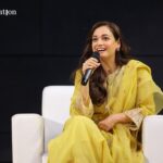 Dia Mirza Instagram - It only takes one ‘Dia’ to light up an entire room!🌟🌸 Sharing with you a few glimpses from our recently organized PU Talks edition with the guest speaker, Ms. Dia Mirza. From being a phenomenal actress to an active advocate for the environment as well as human rights, Ms. Dia Mirza has done it all with great poise. The PU Talks session consisted of an interactive Q & A segment where our students had the opportunity to discuss important issues and their solutions with the guest. A few students even came up with handmade gifts, art, and self-written poems for her. She then ended the session with an appeal to the youth about being more aware of the importance of environmental conservation. It was filled with love, laughter, learning, and some tears of joy with the big-hearted diva, Dia!❤ #diamirza #5thPUConvocation #paruluniversity #PUTalks Vadodara, Gujarat, India
