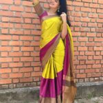 Divya Bharathi Instagram - My love for saree isn’t ending🤎 Beautiful earrings from @desire_collective