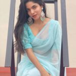 Divya Bharathi Instagram – 🍃🍃

Beautiful saree n blouse from @designsbypriyadass 
📸 @mahi0665