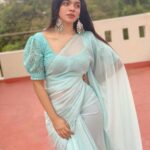 Divya Bharathi Instagram - 🍃🍃 Beautiful saree n blouse from @designsbypriyadass 📸 @mahi0665