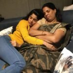 Divya Bharathi Instagram – Happy Birthday ma @latha639 ❤️ This queen right here is my rock. Only god knows how much I love and adore her. Can’t thank her enough for everything she has done for me. Hope to be half the woman that she is! ❤️
It’s very hard to get mom on pictures, so I got her on live while taking these pictures and curated into a video. Isn’t she beautiful ?😍 And that 2nd picture is very close to my heart, that was during the night shoot of “Bachelor” I had a small break, so I snuggled with mom and we both slept nicely @vynod.sundar shot that beautiful moment💗 I don’t know what I would do or where would I be without you. You have been my biggest push and I thank you for having my back through it all. Love you😘