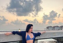 Divya Bharathi Instagram - Sun, sky, sea….in the mood of maldiveees🌊🏝🦈 Maldives