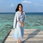 Divya Bharathi Instagram - Endless blues🌊🏝 Wearing @24thspoke Cocogiri Island Resort