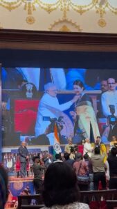 Divyanka Tripathi Instagram - I was only fulfilling my duties with due diligence until they noticed and called me a Champion Of Change 
Truly honored!🙏

#ChampionsOfChange #Culture

Thanks for the video @vivekdahiya
