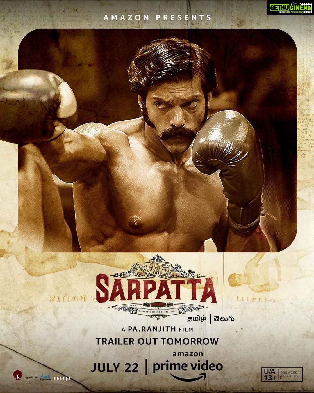 Dushara Vijayan Instagram - Kabilan is ready to knock you out with his powerful punches! Witness his triumph from tomorrow. Watch #SarpattaOnPrime July 22, @PrimeVideoIN @aryaoffl @ranjithpa @muraligovindarajan @musicsanthosh @selva_rk @ramalingamthangavelramalingam @tapraba @suthanvfx @anbariv_action_director @ sanchana.natarajan @actormuthukumar @SanthoshPrathapoffl @highonkokken @actorshabeer @kaaliactor @gm_sundar_ @anupamakumarone @Kalaiyarasananbu @johnvijayofficial @sritamilnitin @manimaran.n_official @neelam_productions @k9studi0s @joinmaajja @kabilanchelliah Chennai, India