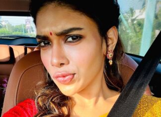 Dushara Vijayan Instagram - சிவப்பு,மஞ்சள்,பொட்டு மற்றும் நான்! @madhulika.kapilavayi @margazhidesigns @puii_c_ammy
