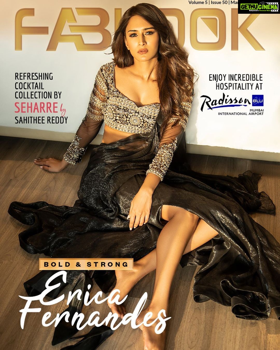 Erica Fernandes Instagram - Your desi girl ! On the cover of @fablookmagazine Co founder @ankkit.chadha2222 Styled by @milliarora7777 Assisted by @mitushigupta Wearing @seharrebysahitheereddy Mua @dishisanghvii Hair @sunny_hairr Shot by @tanmaymainkarstudio Location @radissonblumumbaiairport Radisson Blu Mumbai International Airport