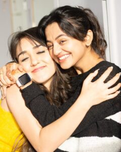 Helly Shah Instagram - Too stubborn to grow back, Oh, never getting them again, Anyway meet them These girls, who went insane While getting their FRINGES grow Backagain 😏🥲