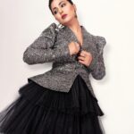 Hina Khan Instagram – You said you liked storms, so I let u in..Turns out you can handle only a little rain and i am a HURRICANE 🌀
Outfit @fouadsarkisofficial 
MUAH @sachinmakeupartist1 @saba_hair_makeupartist 
Jewels @curiocottagejewelry @aurnument 
📸 @ashish_ojha_photography