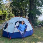 Isha Koppikar Instagram - There's no wi-fi in the mountains, but you'll find no better connections. Camping in our tent today! So much fun 😊 #ishakoppikarnarang #i❤️rianna #camping #tent #mountains #mountainslovers #travel #traveldiaries #mussoorie #mountainlife #naturelover #naturegram #famjam #familyholiday #family #familygoals Mussoorie