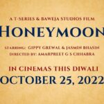 Jasmin Bhasin Instagram - Celebrate Diwali with us, see you all in theatres with Honeymoon #releasing on 25th October 🏮🪔 @gippygrewal @amarpreetchhabra #BhushanKumar #KrishanKumar #HarmanBaweja @vicky_bahri @tseries.official @tseriesfilms @bawejastudios @nareshkathooria @bpraak @jaani777 @shivchanana @iseemakaushal @sohi_sardar @harbysangha @karamjitanmol @officialnasirchinjyoti @nirmal_rishi_official