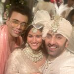 Karan Johar Instagram - It’s days like this that we live for …where there is the most beautiful blend of family, love and absolute emotion….. overwhelmed and so full of love in my heart… my darling @aliaabhatt this is such a beautiful life step and my love and blessings go with you everywhere … Ranbir ! I love you… now and forever!You are now my son in law😂❤️❤️❤️…badhai ho and here’s to decades of ख़ुशियाँ