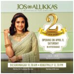 Keerthy Suresh Instagram – Delighted to announce that Jos Alukkas is opening two new grand showrooms at Dilsukhnagar & Kukatpally in Hyderabad on April 9, Saturday. Welcoming all of you to this grand shopping experience. ✨

@josalukkas 

#josalukkas #grandopening #offers #newcollections