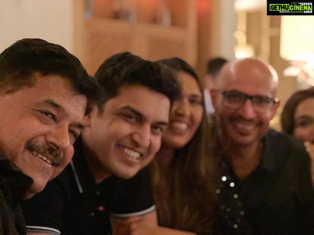 Madhoo Instagram - Happy birthday my darling gaurav @shreyaagarwal7 @sujata2167 @shraddha_ 💜💜💜💜