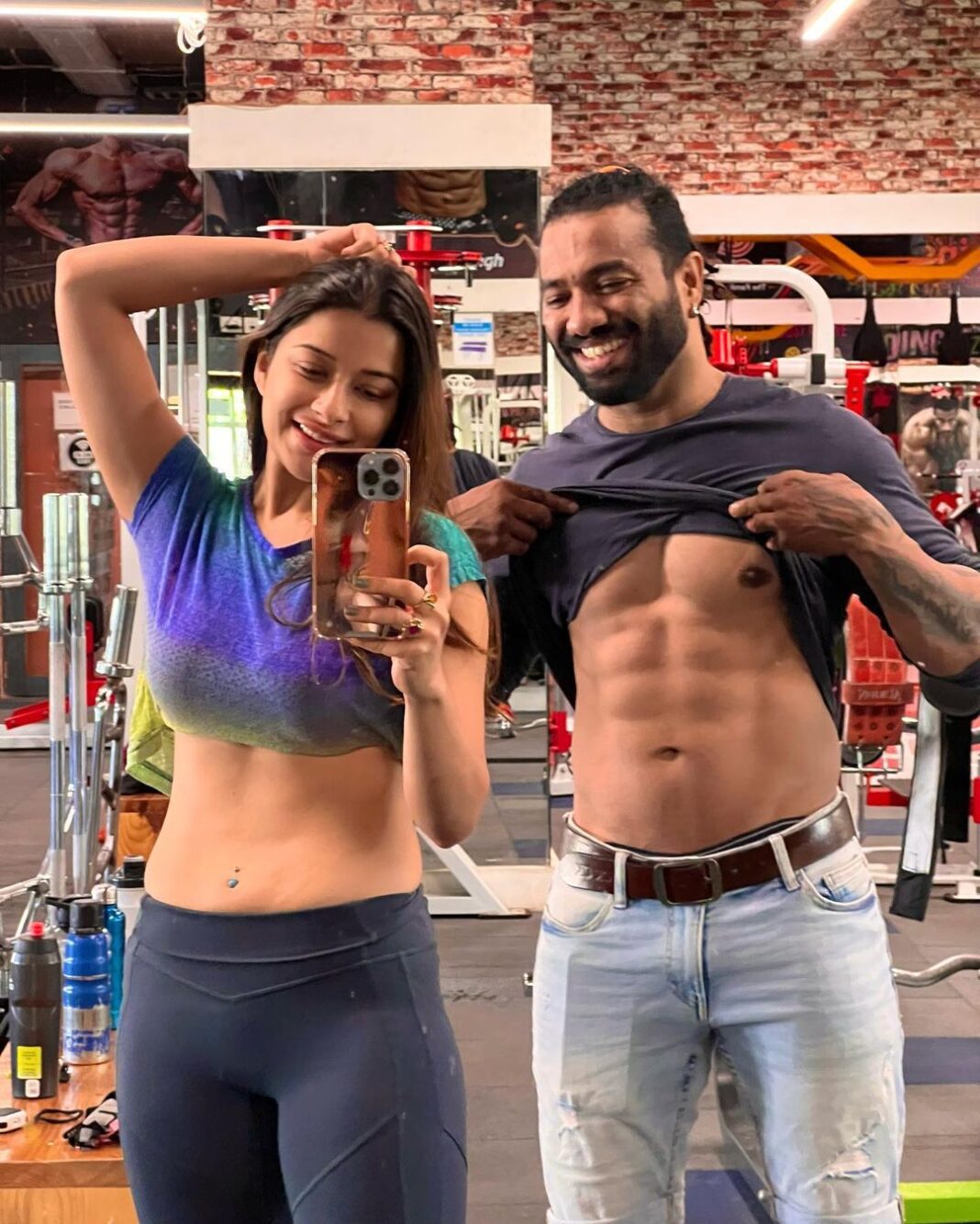 Madhuurima Instagram - Whilst the whole world lazying on a Sunday , we are inspiring to beat the fat! @sunnyshetty_ love u my coach 🤗 #sunday #sundaymotivation #fitness #fit #workout #explorepage #hardwork