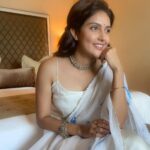 Mahima Nambiar Instagram - Good morning 🦋 Wearing : @aachho #goodmorning #tuesdaypost #dressupandpose #white #promotions #poser #smile #spreadpositivity #goodvibesonly The Leela Palace Chennai
