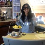 Mallika Sherawat Instagram - Cocktail lounge in the @emirates Airbus A 380 is the coolest, isn’t it :)! On to my next adventure ✈️✈️✈️ #traveldiaries #reelkarofeelkaro #reelsofinstagram #reelsindia