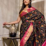 Mamta Mohandas Instagram – 💐 We live in a rainbow of chaos 🌈 

In love with these very trendy and modern Floral Kanchipuram / Floral Trends collection by @kalyansarees #floral #kanchipuram #silksarees