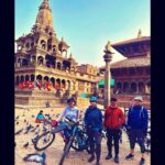 Manisha Koirala Instagram - One of the best mornings of my life cycling to my favourite #patandurbarsquare and tiny lanes of #kathmandu !! Gorgeous temples we got chance to pray 🙏🏻 #heritagesitesofnepal #patan @saroshpradhan @choendenla @siddhartha.koirala