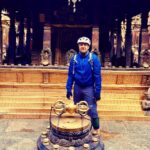 Manisha Koirala Instagram - One of the best mornings of my life cycling to my favourite #patandurbarsquare and tiny lanes of #kathmandu !! Gorgeous temples we got chance to pray 🙏🏻 #heritagesitesofnepal #patan @saroshpradhan @choendenla @siddhartha.koirala