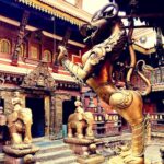 Manisha Koirala Instagram - One of the best mornings of my life cycling to my favourite #patandurbarsquare and tiny lanes of #kathmandu !! Gorgeous temples we got chance to pray 🙏🏻 #heritagesitesofnepal #patan @saroshpradhan @choendenla @siddhartha.koirala