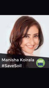 Manisha Koirala Instagram - Actor, Author, Former UNFPA Goodwill Ambassador, Manisha Koirala shares her support for the #SaveSoil Movement. @consciousplanet #Sadhguru #ConsciousPlanet